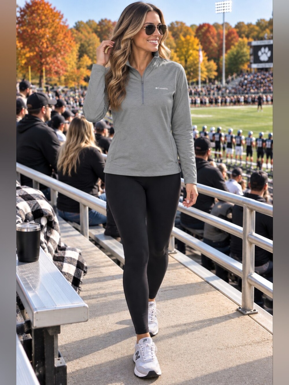 Columbia Gray Half-Zip Omni-Wick Pullover